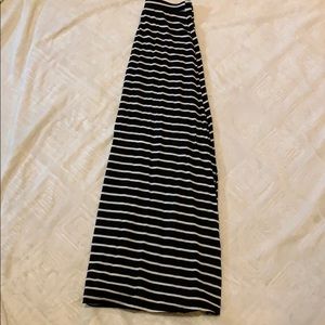 Forever 21 Black and White Striped Maxi Skirt